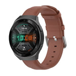 22-mm-Lederarmband mit runder Dornschließe, passend für Ticwatch Pro 2020, Huawei Watch GT2E und Samsung Galaxy Watch 3 (45 mm).