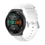 22-mm-Lederarmband mit runder Dornschließe, passend für Ticwatch Pro 2020, Huawei Watch GT2E und Samsung Galaxy Watch 3 (45 mm).