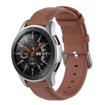 22-mm-Lederarmband mit runder Dornschließe, passend für Ticwatch Pro 2020, Huawei Watch GT2E und Samsung Galaxy Watch 3 (45 mm).