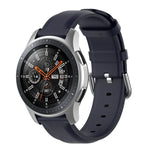 22-mm-Lederarmband mit runder Dornschließe, passend für Ticwatch Pro 2020, Huawei Watch GT2E und Samsung Galaxy Watch 3 (45 mm).