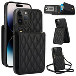 YM015 Umhängetasche Rhombische Karten Tasche RFID Handyhülle, Für iPhone 14 Pro Max, Für iPhone 13 Pro Max, Für iPhone 13 Pro, Für iPhone 13, Für iPhone 12 / 12 Pro, Für iPhone 12 Pro Max, Für iPhone 11 Pro Max, Für iPhone 11