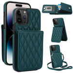 YM015 Umhängetasche Rhombische Karten Tasche RFID Handyhülle, Für iPhone 14 Pro Max, Für iPhone 13 Pro Max, Für iPhone 13 Pro, Für iPhone 13, Für iPhone 12 / 12 Pro, Für iPhone 12 Pro Max, Für iPhone 11 Pro Max, Für iPhone 11