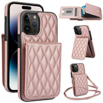 YM015 Umhängetasche Rhombische Karten Tasche RFID Handyhülle, Für iPhone 14 Pro Max, Für iPhone 13 Pro Max, Für iPhone 13 Pro, Für iPhone 13, Für iPhone 12 / 12 Pro, Für iPhone 12 Pro Max, Für iPhone 11 Pro Max, Für iPhone 11