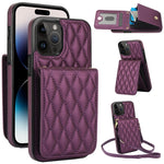 YM015 Umhängetasche Rhombische Karten Tasche RFID Handyhülle, Für iPhone 14 Pro Max, Für iPhone 13 Pro Max, Für iPhone 13 Pro, Für iPhone 13, Für iPhone 12 / 12 Pro, Für iPhone 12 Pro Max, Für iPhone 11 Pro Max, Für iPhone 11