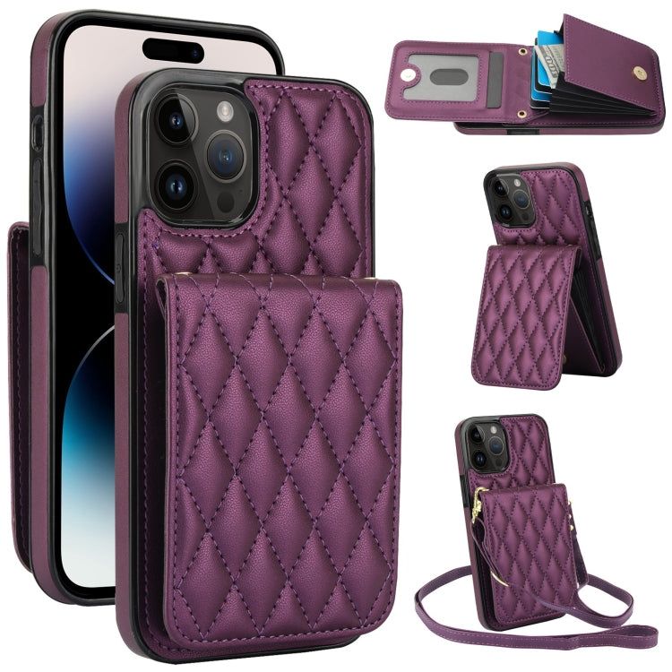 YM015 Umhängetasche Rhombische Karten Tasche RFID Handyhülle, Für iPhone 14 Pro Max, Für iPhone 13 Pro Max, Für iPhone 13 Pro, Für iPhone 13, Für iPhone 12 / 12 Pro, Für iPhone 12 Pro Max, Für iPhone 11 Pro Max, Für iPhone 11