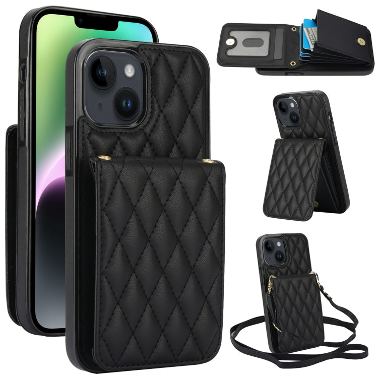 YM015 Umhängetasche Rhombische Karten Tasche RFID Handyhülle, Für iPhone 14 Pro Max, Für iPhone 13 Pro Max, Für iPhone 13 Pro, Für iPhone 13, Für iPhone 12 / 12 Pro, Für iPhone 12 Pro Max, Für iPhone 11 Pro Max, Für iPhone 11