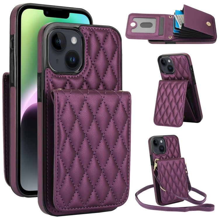YM015 Umhängetasche Rhombische Karten Tasche RFID Handyhülle, Für iPhone 14 Pro Max, Für iPhone 13 Pro Max, Für iPhone 13 Pro, Für iPhone 13, Für iPhone 12 / 12 Pro, Für iPhone 12 Pro Max, Für iPhone 11 Pro Max, Für iPhone 11