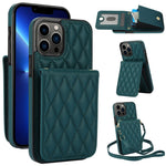 YM015 Umhängetasche Rhombische Karten Tasche RFID Handyhülle, Für iPhone 14 Pro Max, Für iPhone 13 Pro Max, Für iPhone 13 Pro, Für iPhone 13, Für iPhone 12 / 12 Pro, Für iPhone 12 Pro Max, Für iPhone 11 Pro Max, Für iPhone 11