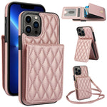 YM015 Umhängetasche Rhombische Karten Tasche RFID Handyhülle, Für iPhone 14 Pro Max, Für iPhone 13 Pro Max, Für iPhone 13 Pro, Für iPhone 13, Für iPhone 12 / 12 Pro, Für iPhone 12 Pro Max, Für iPhone 11 Pro Max, Für iPhone 11