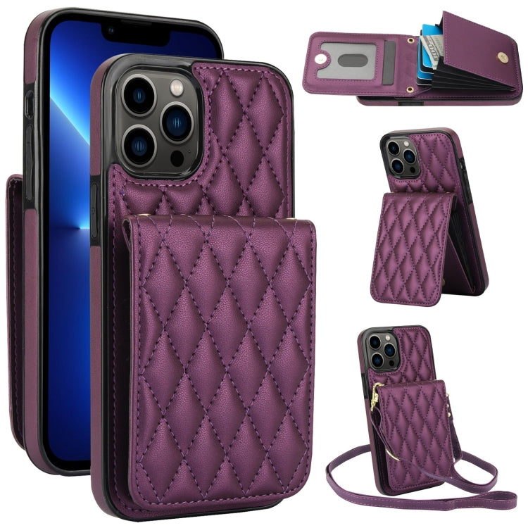 YM015 Umhängetasche Rhombische Karten Tasche RFID Handyhülle, Für iPhone 14 Pro Max, Für iPhone 13 Pro Max, Für iPhone 13 Pro, Für iPhone 13, Für iPhone 12 / 12 Pro, Für iPhone 12 Pro Max, Für iPhone 11 Pro Max, Für iPhone 11