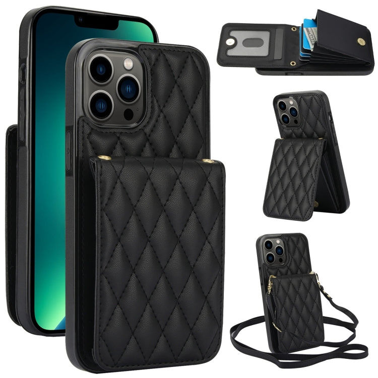 YM015 Umhängetasche Rhombische Karten Tasche RFID Handyhülle, Für iPhone 14 Pro Max, Für iPhone 13 Pro Max, Für iPhone 13 Pro, Für iPhone 13, Für iPhone 12 / 12 Pro, Für iPhone 12 Pro Max, Für iPhone 11 Pro Max, Für iPhone 11