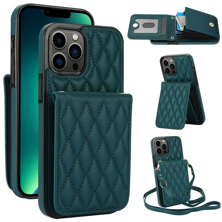 YM015 Umhängetasche Rhombische Karten Tasche RFID Handyhülle, Für iPhone 14 Pro Max, Für iPhone 13 Pro Max, Für iPhone 13 Pro, Für iPhone 13, Für iPhone 12 / 12 Pro, Für iPhone 12 Pro Max, Für iPhone 11 Pro Max, Für iPhone 11