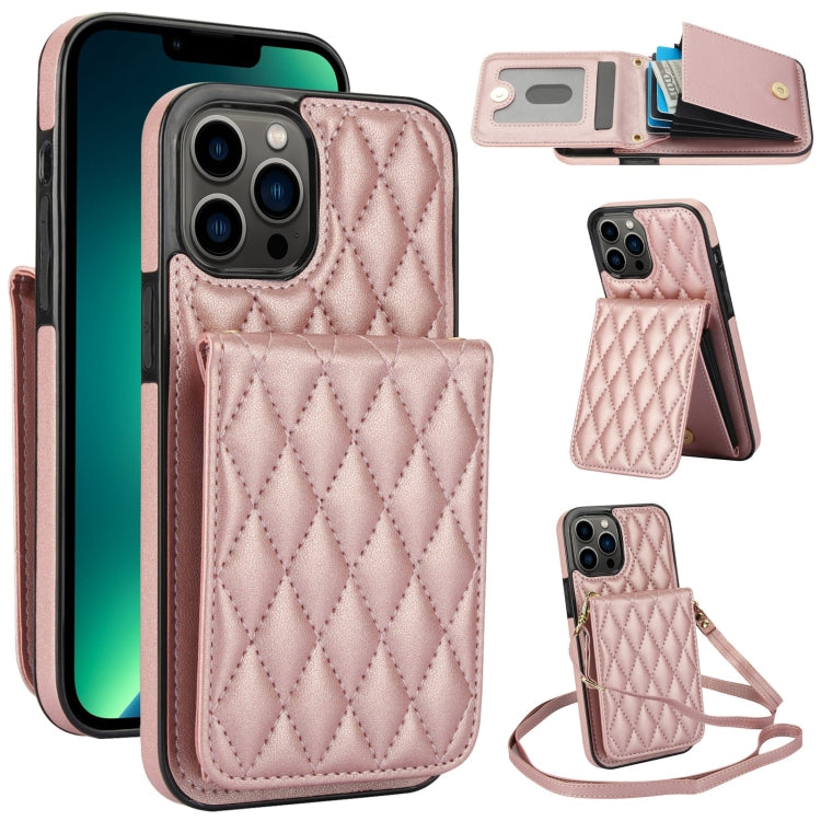 YM015 Umhängetasche Rhombische Karten Tasche RFID Handyhülle, Für iPhone 14 Pro Max, Für iPhone 13 Pro Max, Für iPhone 13 Pro, Für iPhone 13, Für iPhone 12 / 12 Pro, Für iPhone 12 Pro Max, Für iPhone 11 Pro Max, Für iPhone 11