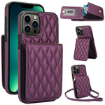 YM015 Umhängetasche Rhombische Karten Tasche RFID Handyhülle, Für iPhone 14 Pro Max, Für iPhone 13 Pro Max, Für iPhone 13 Pro, Für iPhone 13, Für iPhone 12 / 12 Pro, Für iPhone 12 Pro Max, Für iPhone 11 Pro Max, Für iPhone 11