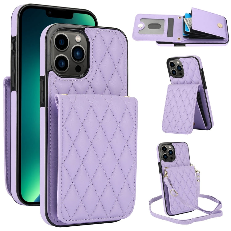 YM015 Umhängetasche Rhombische Karten Tasche RFID Handyhülle, Für iPhone 14 Pro Max, Für iPhone 13 Pro Max, Für iPhone 13 Pro, Für iPhone 13, Für iPhone 12 / 12 Pro, Für iPhone 12 Pro Max, Für iPhone 11 Pro Max, Für iPhone 11