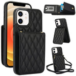 YM015 Umhängetasche Rhombische Karten Tasche RFID Handyhülle, Für iPhone 14 Pro Max, Für iPhone 13 Pro Max, Für iPhone 13 Pro, Für iPhone 13, Für iPhone 12 / 12 Pro, Für iPhone 12 Pro Max, Für iPhone 11 Pro Max, Für iPhone 11