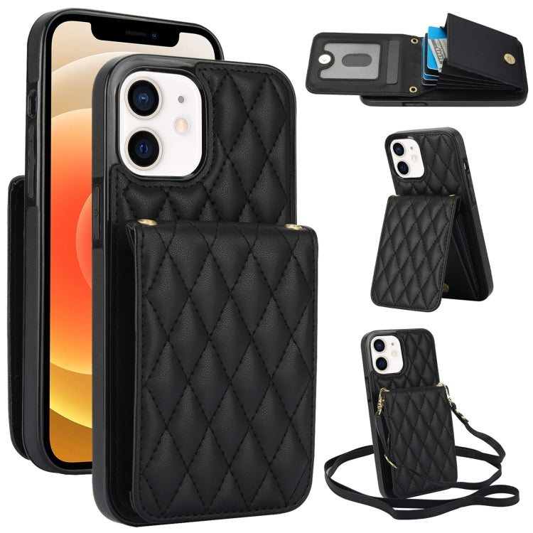 YM015 Umhängetasche Rhombische Karten Tasche RFID Handyhülle, Für iPhone 14 Pro Max, Für iPhone 13 Pro Max, Für iPhone 13 Pro, Für iPhone 13, Für iPhone 12 / 12 Pro, Für iPhone 12 Pro Max, Für iPhone 11 Pro Max, Für iPhone 11