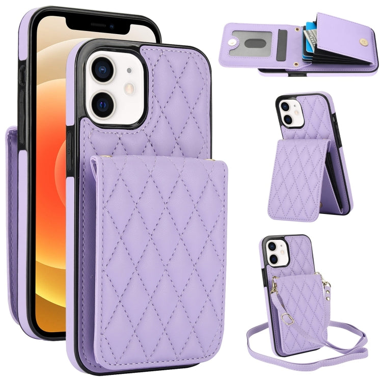 YM015 Umhängetasche Rhombische Karten Tasche RFID Handyhülle, Für iPhone 14 Pro Max, Für iPhone 13 Pro Max, Für iPhone 13 Pro, Für iPhone 13, Für iPhone 12 / 12 Pro, Für iPhone 12 Pro Max, Für iPhone 11 Pro Max, Für iPhone 11
