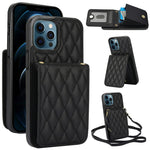 YM015 Umhängetasche Rhombische Karten Tasche RFID Handyhülle, Für iPhone 14 Pro Max, Für iPhone 13 Pro Max, Für iPhone 13 Pro, Für iPhone 13, Für iPhone 12 / 12 Pro, Für iPhone 12 Pro Max, Für iPhone 11 Pro Max, Für iPhone 11