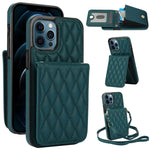 YM015 Umhängetasche Rhombische Karten Tasche RFID Handyhülle, Für iPhone 14 Pro Max, Für iPhone 13 Pro Max, Für iPhone 13 Pro, Für iPhone 13, Für iPhone 12 / 12 Pro, Für iPhone 12 Pro Max, Für iPhone 11 Pro Max, Für iPhone 11