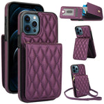 YM015 Umhängetasche Rhombische Karten Tasche RFID Handyhülle, Für iPhone 14 Pro Max, Für iPhone 13 Pro Max, Für iPhone 13 Pro, Für iPhone 13, Für iPhone 12 / 12 Pro, Für iPhone 12 Pro Max, Für iPhone 11 Pro Max, Für iPhone 11