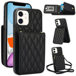 YM015 Umhängetasche Rhombische Karten Tasche RFID Handyhülle, Für iPhone 14 Pro Max, Für iPhone 13 Pro Max, Für iPhone 13 Pro, Für iPhone 13, Für iPhone 12 / 12 Pro, Für iPhone 12 Pro Max, Für iPhone 11 Pro Max, Für iPhone 11