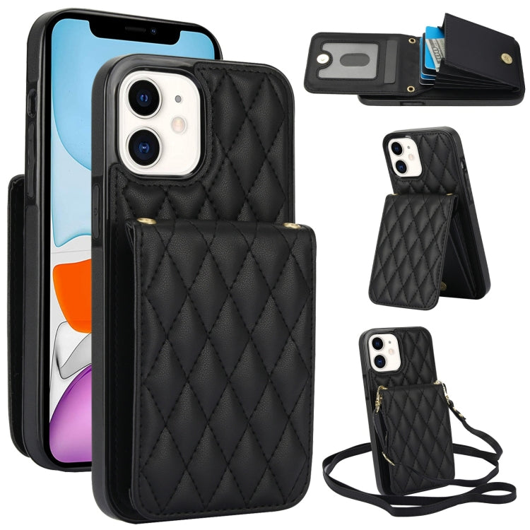 YM015 Umhängetasche Rhombische Karten Tasche RFID Handyhülle, Für iPhone 14 Pro Max, Für iPhone 13 Pro Max, Für iPhone 13 Pro, Für iPhone 13, Für iPhone 12 / 12 Pro, Für iPhone 12 Pro Max, Für iPhone 11 Pro Max, Für iPhone 11
