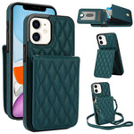 YM015 Umhängetasche Rhombische Karten Tasche RFID Handyhülle, Für iPhone 14 Pro Max, Für iPhone 13 Pro Max, Für iPhone 13 Pro, Für iPhone 13, Für iPhone 12 / 12 Pro, Für iPhone 12 Pro Max, Für iPhone 11 Pro Max, Für iPhone 11