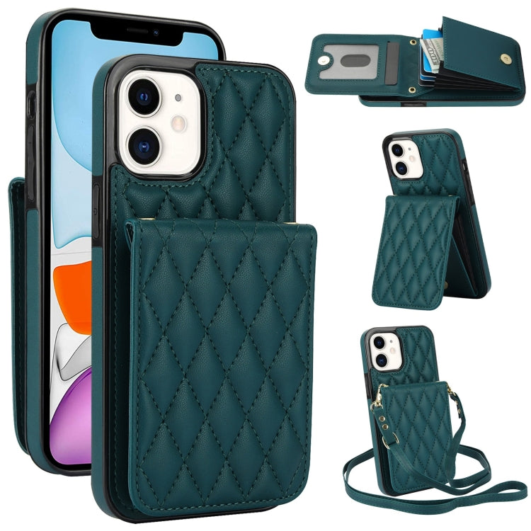 YM015 Umhängetasche Rhombische Karten Tasche RFID Handyhülle, Für iPhone 14 Pro Max, Für iPhone 13 Pro Max, Für iPhone 13 Pro, Für iPhone 13, Für iPhone 12 / 12 Pro, Für iPhone 12 Pro Max, Für iPhone 11 Pro Max, Für iPhone 11