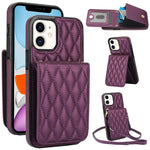 YM015 Umhängetasche Rhombische Karten Tasche RFID Handyhülle, Für iPhone 14 Pro Max, Für iPhone 13 Pro Max, Für iPhone 13 Pro, Für iPhone 13, Für iPhone 12 / 12 Pro, Für iPhone 12 Pro Max, Für iPhone 11 Pro Max, Für iPhone 11