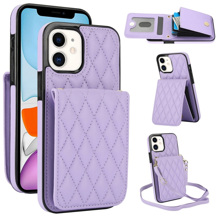 YM015 Umhängetasche Rhombische Karten Tasche RFID Handyhülle, Für iPhone 14 Pro Max, Für iPhone 13 Pro Max, Für iPhone 13 Pro, Für iPhone 13, Für iPhone 12 / 12 Pro, Für iPhone 12 Pro Max, Für iPhone 11 Pro Max, Für iPhone 11
