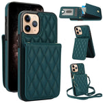 YM015 Umhängetasche Rhombische Karten Tasche RFID Handyhülle, Für iPhone 14 Pro Max, Für iPhone 13 Pro Max, Für iPhone 13 Pro, Für iPhone 13, Für iPhone 12 / 12 Pro, Für iPhone 12 Pro Max, Für iPhone 11 Pro Max, Für iPhone 11