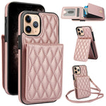YM015 Umhängetasche Rhombische Karten Tasche RFID Handyhülle, Für iPhone 14 Pro Max, Für iPhone 13 Pro Max, Für iPhone 13 Pro, Für iPhone 13, Für iPhone 12 / 12 Pro, Für iPhone 12 Pro Max, Für iPhone 11 Pro Max, Für iPhone 11