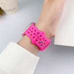 Hole Style Butterfly Buckle Camouflage Silicone Watch Band, For Apple Watch Series 10 46mm, For Apple Watch Series 10 42mm, For Apple Watch SE 2023 44mm, For Apple Watch SE 2023 40mm