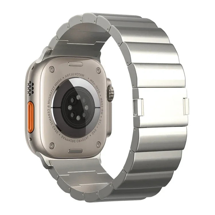 One-Bead Magnetic Buckle Titanium Metal Watch Band, For Apple Watch Series 10 46mm, For Apple Watch Series 10 42mm, For Apple Watch SE 2023 44mm, For Apple Watch SE 2023 40mm, For Apple Watch Ultra 2 49mm, For Apple Watch Series 9 45mm                 ...