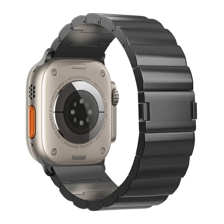 Ein-Perlen-Magnetarmband aus Titan, passend für Apple Watch Series 10 (46 mm), Apple Watch Series 10 (42 mm), Apple Watch SE (2023, 44 mm), Apple Watch SE (2023, 40 mm), Apple Watch Ultra 2 (49 mm), Apple Watch Series 9 (45 mm) ...
