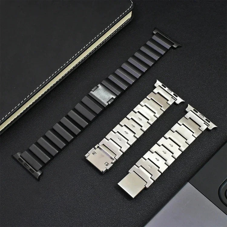 One-Bead Magnetic Buckle Titanium Metal Watch Band, For Apple Watch Series 10 46mm, For Apple Watch Series 10 42mm, For Apple Watch SE 2023 44mm, For Apple Watch SE 2023 40mm, For Apple Watch Ultra 2 49mm, For Apple Watch Series 9 45mm                 ...