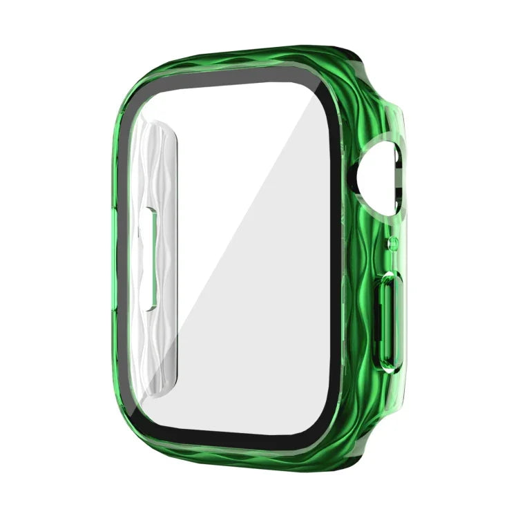 2-in-1-Hybrid-Schutzhülle aus gehärtetem Glas für Apple Watch Series 6/5/4/SE (44 mm), Apple Watch Series 6/5/4/SE (40 mm), Apple Watch Series 9/8/7 (45 mm) und Apple Watch Series 9/8/7 (41 mm)