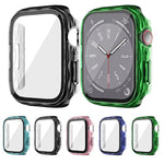 2-in-1-Hybrid-Schutzhülle aus gehärtetem Glas für Apple Watch Series 6/5/4/SE (44 mm), Apple Watch Series 6/5/4/SE (40 mm), Apple Watch Series 9/8/7 (45 mm) und Apple Watch Series 9/8/7 (41 mm)