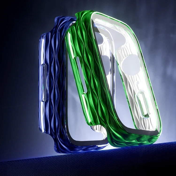 2-in-1-Hybrid-Schutzhülle aus gehärtetem Glas für Apple Watch Series 6/5/4/SE (44 mm), Apple Watch Series 6/5/4/SE (40 mm), Apple Watch Series 9/8/7 (45 mm) und Apple Watch Series 9/8/7 (41 mm)