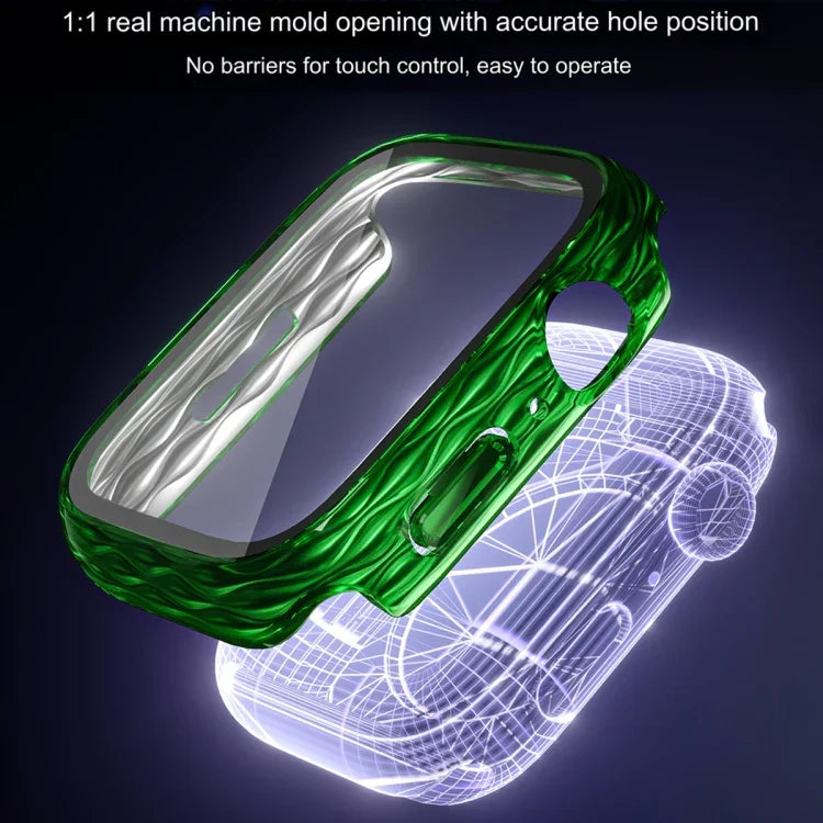 2-in-1-Hybrid-Schutzhülle aus gehärtetem Glas für Apple Watch Series 6/5/4/SE (44 mm), Apple Watch Series 6/5/4/SE (40 mm), Apple Watch Series 9/8/7 (45 mm) und Apple Watch Series 9/8/7 (41 mm)