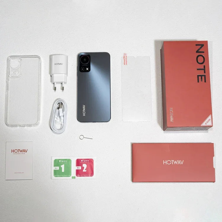HOTWAV Note 13, seitlicher Fingerabdrucksensor, 6,6 Zoll, Android 13, T606 Octa-Core-Prozessor mit bis zu 1,6 GHz, Netzwerk: 4G, OTG, 4 GB + 128 GB