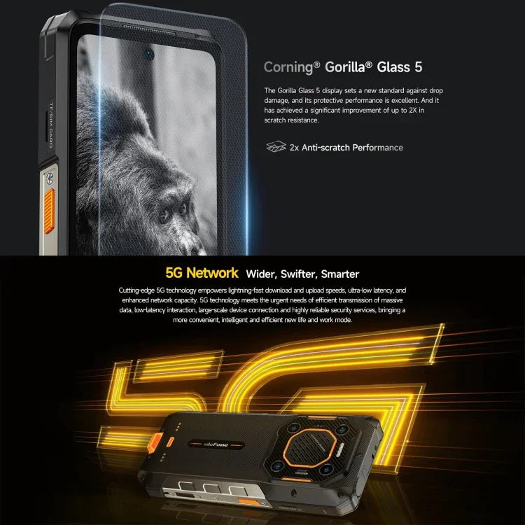 Ulefone Armor 26 Ultra Rugged Smartphone, 6,78 Zoll, Android 13, MediaTek Dimensity 8020 Octa-Core-Prozessor, Netzwerk: 5G, NFC, 12 GB + 512 GB
