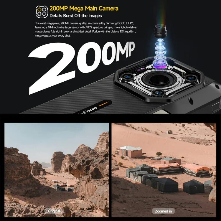Ulefone Armor 26 Ultra Rugged Smartphone, 6,78 Zoll, Android 13, MediaTek Dimensity 8020 Octa-Core-Prozessor, Netzwerk: 5G, NFC, 12 GB + 512 GB