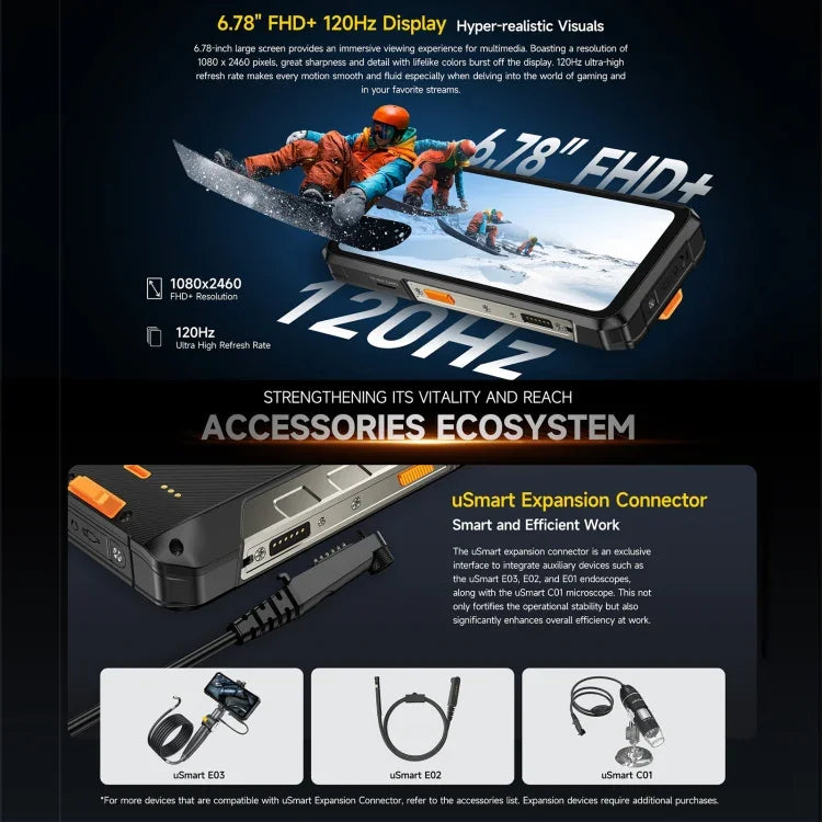 Ulefone Armor 26 Ultra Walkie-Talkie-Version – Robustes Smartphone, 6,78 Zoll, Android 13, MediaTek Dimensity 8020 Octa-Core-Prozessor, Netzwerk: 5G, NFC, 12 GB + 512 GB Speicher, Walkie-Talkie-Version