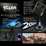Ulefone Armor 26 Ultra Walkie-Talkie-Version – Robustes Smartphone, 6,78 Zoll, Android 13, MediaTek Dimensity 8020 Octa-Core-Prozessor, Netzwerk: 5G, NFC, 12 GB + 512 GB Speicher, Walkie-Talkie-Version