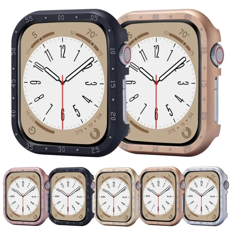 Uhrengehäuse aus Aluminiumlegierung, passend für Apple Watch Series 6 / 5 / 4 / SE (44 mm), Apple Watch Series 6 / 5 / 4 / SE (40 mm), Apple Watch Series 9 / 8 / 7 (45 mm), Apple Watch Series 9 / 8 / 7 (41 mm), Apple Watch Series 3 / 2 / 1 (38 mm)...