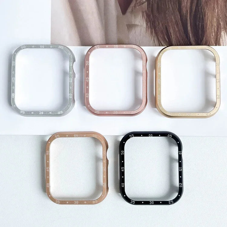 Uhrengehäuse aus Aluminiumlegierung, passend für Apple Watch Series 6 / 5 / 4 / SE (44 mm), Apple Watch Series 6 / 5 / 4 / SE (40 mm), Apple Watch Series 9 / 8 / 7 (45 mm), Apple Watch Series 9 / 8 / 7 (41 mm), Apple Watch Series 3 / 2 / 1 (38 mm)...