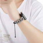 Rhinestone Metal Bracelet Watch Band, For Apple Watch SE 2023 44mm, For Apple Watch SE 2023 40mm, For Apple Watch Ultra 2 49mm, For Apple Watch Series 9 45mm, For Apple Watch Series 9 41mm, For Apple Watch Ultra 49mm, For Apple Watch Series 8 41mm     ...