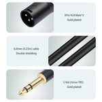 TC145YXK108RE-10 6,35 mm 1/4 TRS Männlich zu Dual XLR Männlich Audiokabel, 1 m, 2 m, 3 m